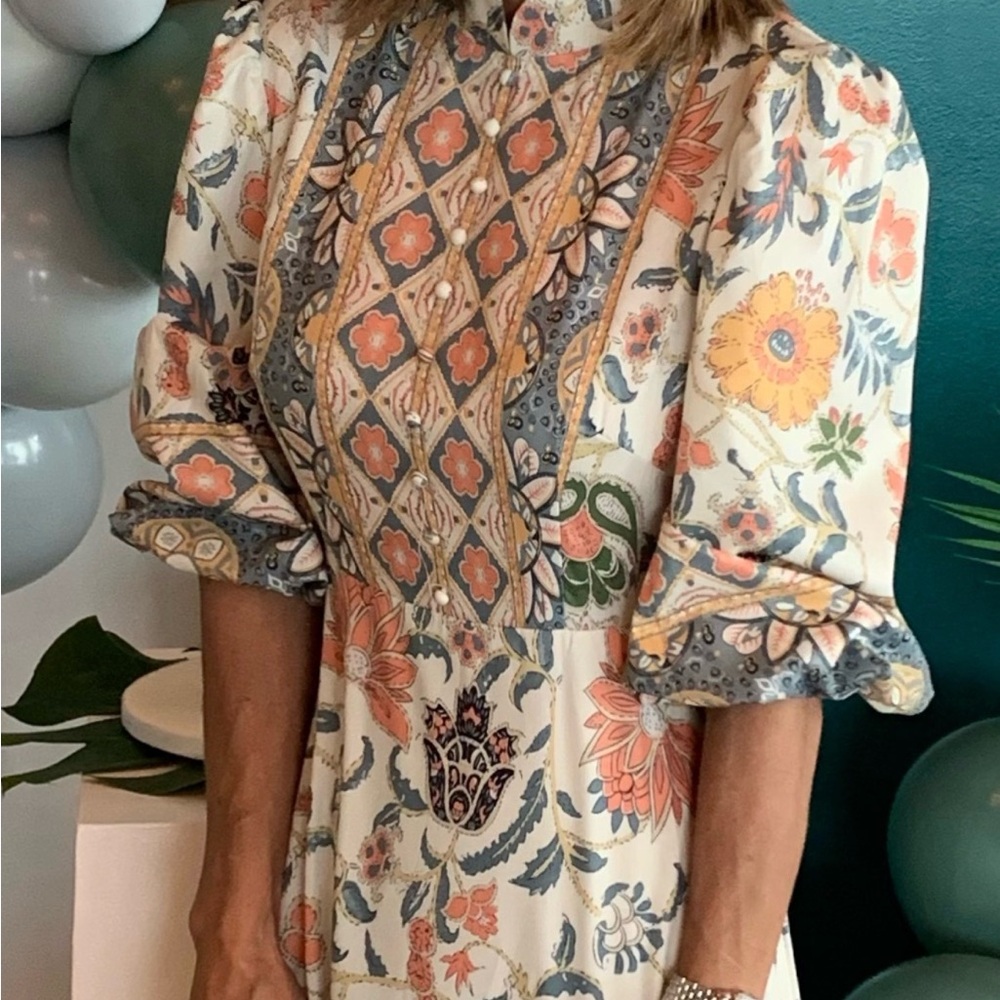 SHEIN Floral Print Maxi Dress - Multicolor